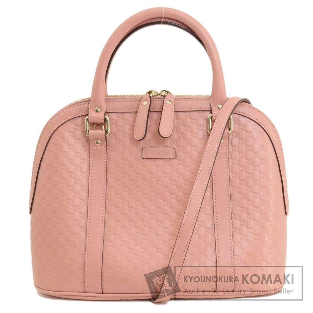Gucci ssima Dome Bag 2way Shoulder Pink - Picture 2 of 11